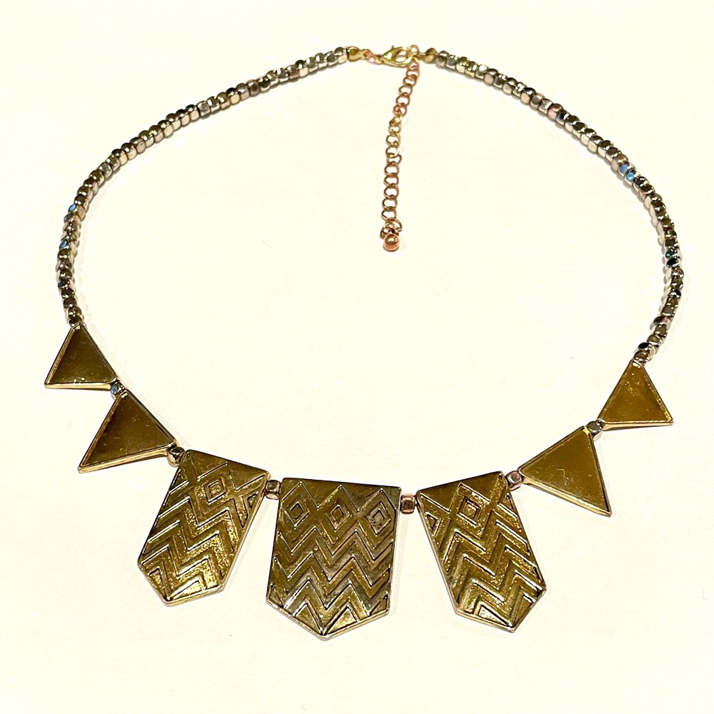 HOUSE OF HARLOW 1960. Collar Necklace Gold plated